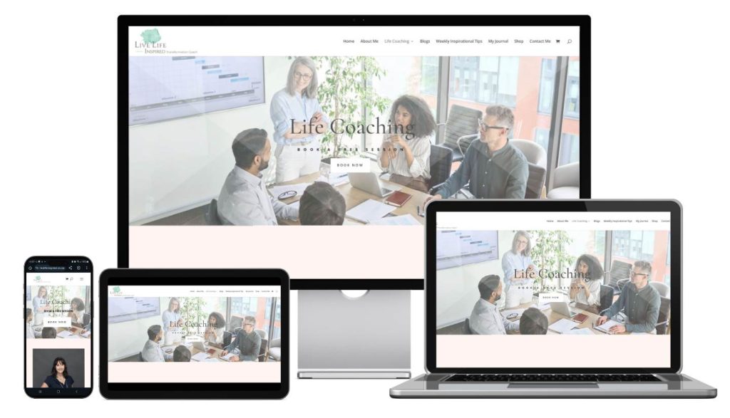 Website for Live Life Inspired design by Market You